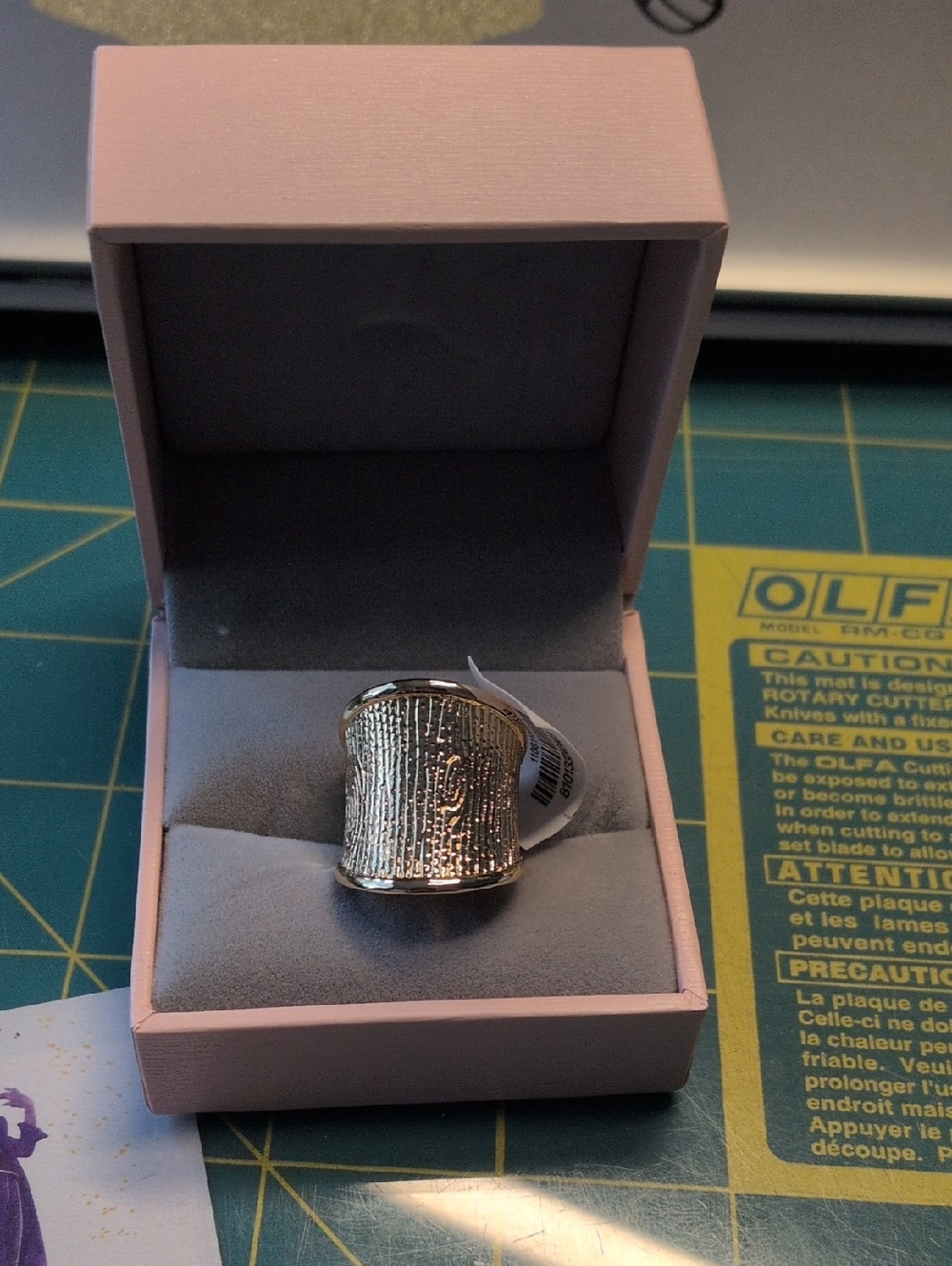 Enchanted Forest Bark 18K Gold-Plated Ring Size 5